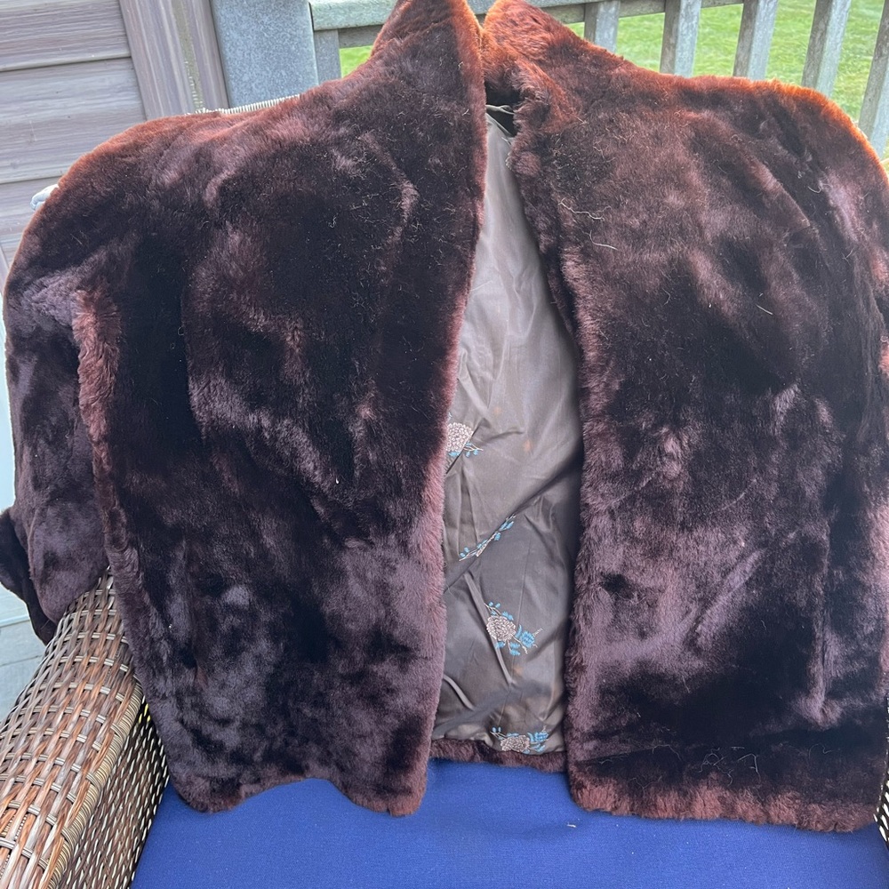 Luxurious Faux Fur Teddy Jacket - Rich Brown
